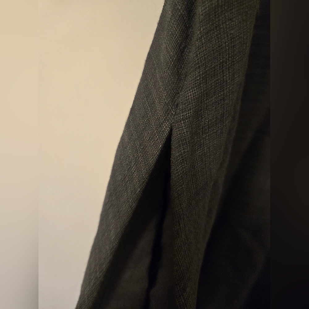 Eileen Fisher Black Linen Aline Tank Dress - Picture 9 of 10